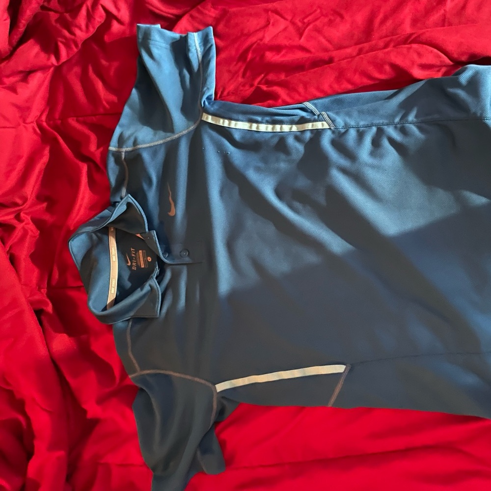 Bundle of 3 boys polos in good condition. Blue Nike one has 3 pulls (as shown)